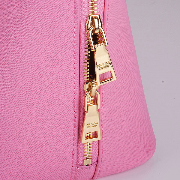 2014 Prada Saffiano Calf Leather Two Handle Bag BL0837 pink - Click Image to Close